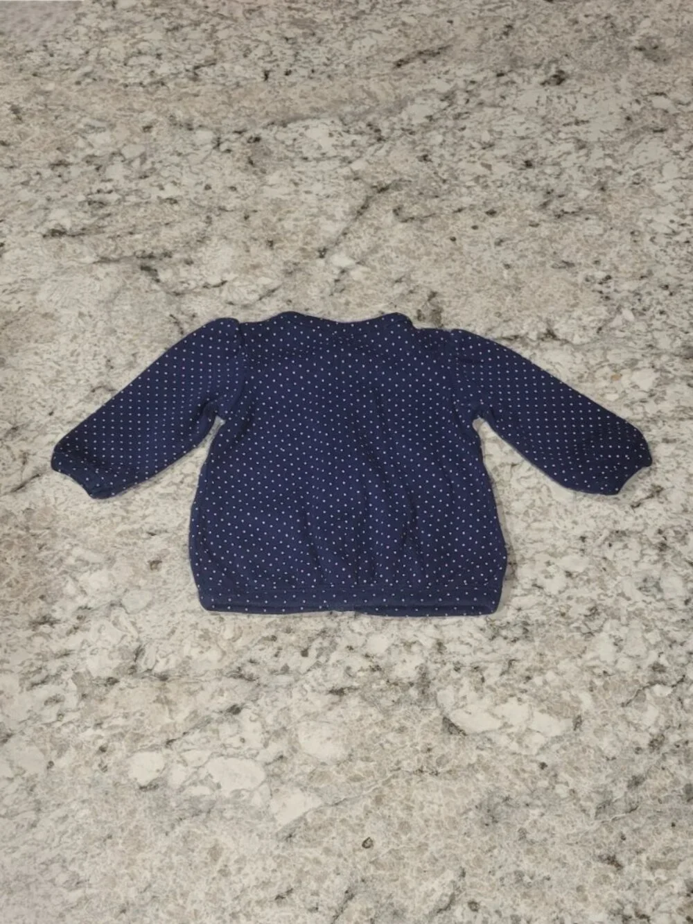 Carter's Just One You NB Navy Pink Polka Dot Cardigan Sweater Baby Girl Bow